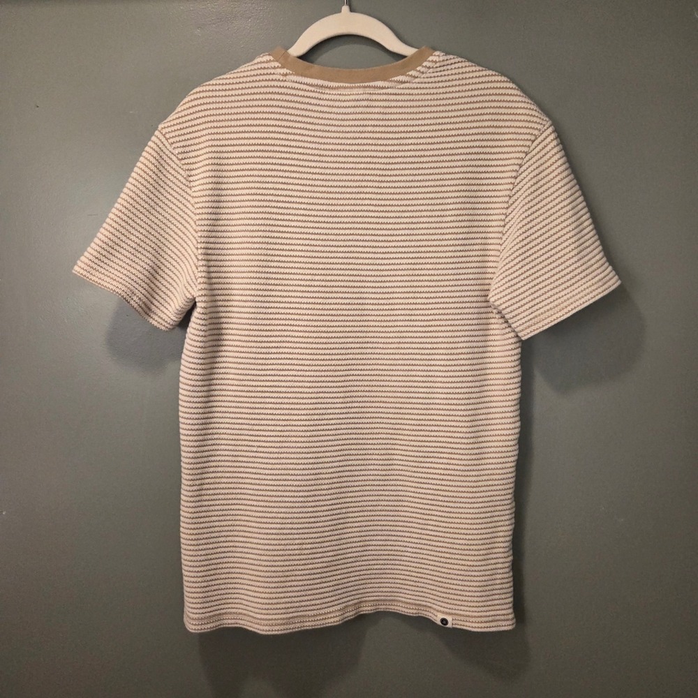 Anerkjendt Akkikki Women's 100% Cotton Short Sleeve Knit Tee Size M Stripes - Picture 2 of 10